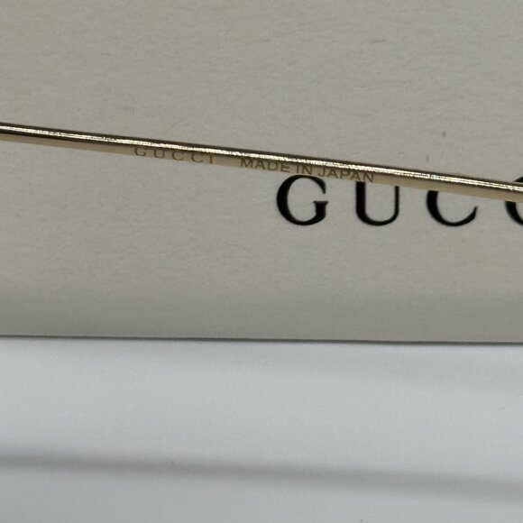 NEW GUCCI SUNGLASSES GG1147S 004 GOLD BLUE WOMEN EYEWEAR GUCCI PLUS EARRINGS main image 9
